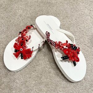 My Love- custom made Valentine/Date night/Wedding night flip flops